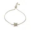 Pulseira da Moda Aogu Transfronteiriça Mais Vendida Personalizada para Mulheres Nicho Luxo Acessível Cobre Banhado a Ouro 18K Zircônia Pulseira Fofa de Tartaruga