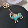 Nova Mascote Tailandesa Nariz Longo Elefante Chaveiro Metal Diamond Bag Pingente Pingente Pequeno Presente Atacado