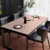 Mantel de Mesa de Cuero Negro, Resistente al Aceite, Impermeable, Mantel de Mesa de Comedor sin Lavado, Protector de Mesa de Centro, Mantel de Lujo Ligero y de Gama Alta