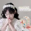 Tiara de Cabelo Infantil, Orelhas de Coelho de Princesa, Acessórios de Cabelo de Orelhas de Gato, Tiaras Dentadas Antiderrapantes para Meninas, Grampos de Cabelo de Renda Fofa, Tiaras de Coroa