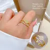 [Galvanoplastia de ouro real] Design Europeu e Americano ins Wind Geometry Diamond Ball Ring Anel Aberto de Vento Frio para Mulheres
