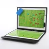Pizarra Táctica de Fútbol Pizarra de Entrenador de Fútbol Pizarra de Demostración Plegable de Cuero Magnética con Bolígrafo Borrador Pizarra de Comando