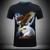 2025 Nueva Camiseta de Manga Corta para Hombre con Estampado 3D, Moda Casual Versátil de Tendencia, Exportación Europea y Americana