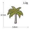 Serie Árbol de Coco Planta Verde Pegatinas de Tela Bordada Nuevo Bordado por Computadora Transfronterizo Pegatinas Termofusibles Pegatinas para Planchar Parches para Ropa