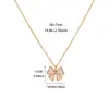 Collar de mariposa con goteo de aceite, no se decolora, joyería de lujo ligero de nicho de verano para mujer, regalo, joyería de acero inoxidable al por mayor
