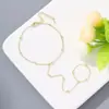 Pulsera de Cadena Simple Nueva Transfronteriza Europea y Americana para Dedo Pulsera de Mano con Diseño de Nicho de Mejor Venta en Amazon Temperamento Personalizado Joyería de Mano