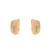 Xuping Nova Moda Liga de Metal Galvanizada Cor Ouro 18K Pedra Artificial Estilo Russo Brincos Elegantes e Exquisitos