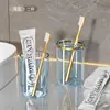 Copo de Lavar para Viagem, Copo Portátil para Escova de Dentes, Escova de Dentes, Caixa de Armazenamento de Pasta de Dentes, Copo de Escovação e Enxágue Bucal Quatro em Um para Viagem em Família