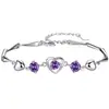 Estilo K de Novo Elegante Pulseira de Prata em Formato de Coração para Mulheres, Joia de Mão Simples Elegante da Moda, Pulseira de Coração Popular, Presente