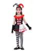 Disfraz de Payaso de Halloween para Niños Niñas Vestido de Payaso Multicolor Cosplay Mascarada Show Cos Disfraz