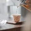 Taza de Té Mo Ji Cang Yan Hong Luo Tao Fu Juego de Té Kung Fu Taza de Té de Cerámica tamaño pequeño Pintada a Mano Bajo Esmalte Taza de Literato