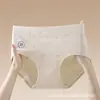 Ropa interior de algodón Jacquard para niñas, algodón puro para mujer 10A, seda de morera, antibacteriana, entrepierna extendida, cintura media para mujer, talla grande, estilo fino