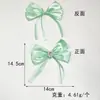 Fita longa de cetim brilhante acessório de laço com strass clip de cabelo DIY elástico de cabelo decoração de caixa de presente para roupas infantis produto semiacabado