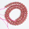 Cuentas sueltas de Cristal de Fresa cristal rosa natural semiacabadas DIY pulsera collar cuentas redondas mineral antiguo oscuro envío gratis