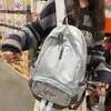 2026 Nueva Mochila Escolar Retro Moda Tendencia Casual Color de Contraste Mochila Casual para Mujer Gran Capacidad Mochila para Estudiante con Compartimento para Computadora
