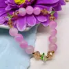 Nuevo Pulsera de Vidrio con Flor Flotante Dulce Estilo Mori Diseño Sencillo Nicho Ins Pulsera Gradiente Versátil para Estudiantes