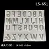Juego de 2 Piezas Alfabeto Numérico Molde de Silicona Líquida para Hornear Pasteles Molde Decorativo de Silicona para Chocolate Arcilla Pastel