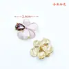 Botones Metálicos Estilo Nuevo Chanel con Goteo de Aceite y Flores de Camelia de Colores, Botones Cosidos a Mano, Accesorios para Ropa DIY