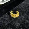 Anillo Hueco con Incrustación de Encaje Antiguo para Mujer, Vintage de Nicho, Lujo Ligero, Patrón de Moda, Anillo para Dedo Versátil