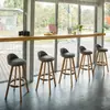Cadeira de Bar em Madeira Maciça, Banqueta Alta Giratória, Cadeira para Bar Doméstico, Frete Grátis, Cadeira de Bar Estilo Europeu, Cadeira Alta para Recepção, Cadeira de Bar Moderna