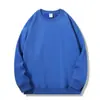 Suéter de cuello redondo con forro de forro polar pesado color gris mélange 500g color sólido holgado simple interior cálido camisa base chaqueta invierno para hombre