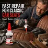 Adhesivo KineShineX para reparación de asientos de coche para cuero, cuero genuino y cuero sintético - repara grietas, rasgaduras y desgarros con una unión fuerte