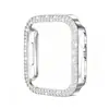 Aplicable a la Serie Apple 12 10 11 Funda Hueca con Pedrería de Doble Fila iWatch Ultra Funda Dura de PC Electrochapada a Prueba de Caídas