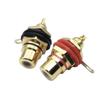 Base RCA Fêmea com Núcleo de Cobre Banhado a Ouro Plugue Lotus de Cobre Banhado a Ouro Placa Plug-in Base Fêmea Lotus Fêmea Base Fêmea Áudio Vídeo AV