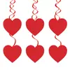 Celebración de Boda Temática de San Valentín Decoración de Habitación de Boda Arreglo Guirnalda Conectada en Forma de Corazón Conjunto de Adornos Colgantes Arreglo