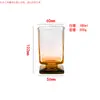 Vaso Cuadrado Grueso para Helado para Restaurante Base Colorida Vaso para Bebidas Jugo Agua con Burbujas Tienda de Té con Leche Vaso para Postres