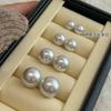 Pendientes de botón S999 Plata Pura Sangre Azul con Luz Fría Iridiscente Perla Blanca Australiana para Mujer Sin Lóbulo Perforado, Pendientes de Clip con un Toque de Lujo de Alta Gama
