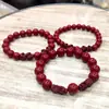 Pulsera Pixiu de Cinabrio para Hombres y Mujeres, Pulsera de Hilo Rojo para la Buena Suerte y la Riqueza en el Año del Zodiaco, Venta al por Mayor de Joyería Artesanal