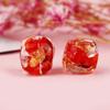 Cuentas esmaltadas japonesas mitad oro y mitad plata de Han Yuyuan, cuentas sueltas de arena, accesorios para collares y pulseras, joyería al por mayor