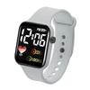 [Tierra] Reloj Deportivo LED Electrónico para Parejas y Niños, Forma de Corazón Cuadrado Pequeño, Transfronterizo 281
