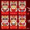 Ruixiang 2027 Año del Cabra Nuevo Sobre Rojo Vietnamita Papel de Cobre Cabra de Dibujos Animados Zodiaco Año Nuevo Bolsa de Sobre para Dinero de la Suerte