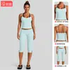 Conjunto de yoga transfronterizo con color contrastante, hermoso top deportivo de cuello halter en la espalda, conjunto de pantalones de yoga y fitness Pilates de secado rápido de cintura baja