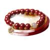 Color Cinabrio Atrae Fortuna y Riqueza Marca Cadena Retro Nuevos Adornos de Mano para el Año Nuevo de las Mujeres Pulseras Atractoras de Fortuna