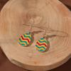 Pendientes con forma de huevo de Pascua transfronterizo europeo y americano, con dibujos animados, bonitos y coloridos, de color macarrón, regalo navideño