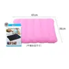 Almohada inflable de PVC con flocado, cómoda para viajes, camping, trenes, aviones, cintura y espalda, de cuero.