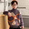 Roupas infantis para meninos suéter de outono e inverno camisa de base crianças médias e grandes 2023 Roupas de inverno suéter de gola redonda média para meninos atacado moda
