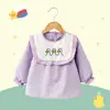Vestido Princesa Manga Longa Menina Primavera Outono Avental Infantil Avental de Alimentação Bebê Impermeável e Anti-Sujeira Roupa Invertida para Bebê
