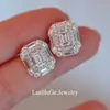 Pendientes de Lujo Ligero Estilo Europeo y Americano con Circonita Incrustada, Super Brillantes, Pendientes Sencillos y Elegantes de Gama Alta, Nuevo Modelo 2025