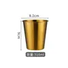 Copo de Água de Aço Inoxidável 304 Copo de Cerveja Copo para Bebida Fria Copo para Suco Copo de Chá de Restaurante Copo de Água Passeio de Primavera Piquenique Talheres para Exterior