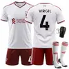 2627 Jersey del Ejército Rojo número de club 11 Salah uniforme de equipo infantil Liverpool visitante blanco conjunto de traje de fútbol