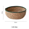 Cesta de Armazenamento de Mesa Trançada para Uso Doméstico, Lanches de Mesa de Centro, Cesta de Armazenamento Trançada para Hall de Entrada, Itens Diversos, Cesta Organizadora de Chaves, Transfronteiriço