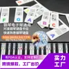 Pegatinas Populares de Silicona para Piano Transfronterizas, Lavables, para Teclado Digital de Piano de 88 Teclas, 61 Teclas, 54 Teclas Delgadas, Pegatinas Universales de Notas