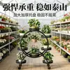 Soporte para Flores para Sala de Estar, de Pie, Móvil con Ruedas, Soporte Multifuncional de Hierro Forjado para Plantas Verdes, Soporte para Flores de Balcón