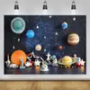 Comércio Exterior Transfronteiriço Fundo de Aniversário Espaço Tema Astronauta Festa de Balões para Jardim de Infância Decoração Fotografia Fundo para Fotos