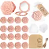 Venda Quente Transfronteiriça Rosa Dobrável de Bolso Mini Lupa Portátil Espelho de Maquiagem Espelho Pequeno Conjunto de Presente