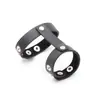 Venta al por mayor de fábrica SM juguetes sexuales set de pene de cuero negro 3 anillos 4 anillos set de pene juguetes sexuales masculinos